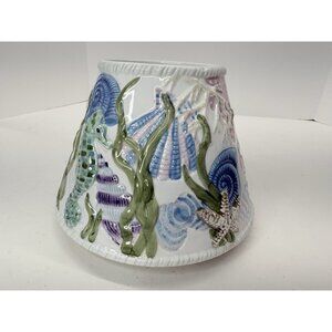 Yankee Candle Company Seaside Large Candle Shade Seahorse Beach Shells Seaweed
